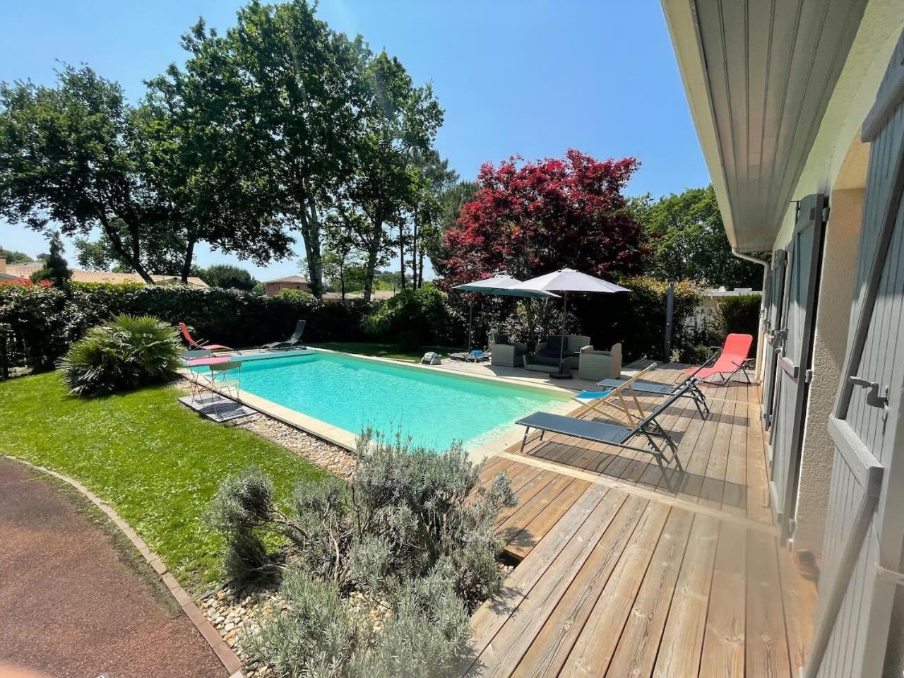 Villa Avec Piscine Andernos Les Bains Exterior foto
